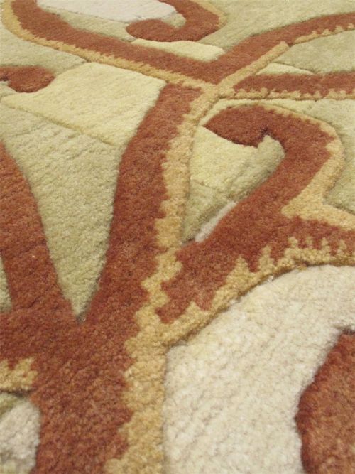 Nepal Aurora 5'0" x 8'0" Hand-knotted Wool Rug 