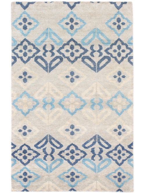Indian Sari Silk 5'1" x 7'11" Hand-knotted Silk Rug 