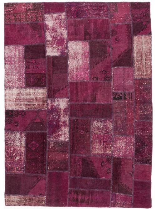 Tapis vif et coloré patchwork 5'10" x 8'1" en laine