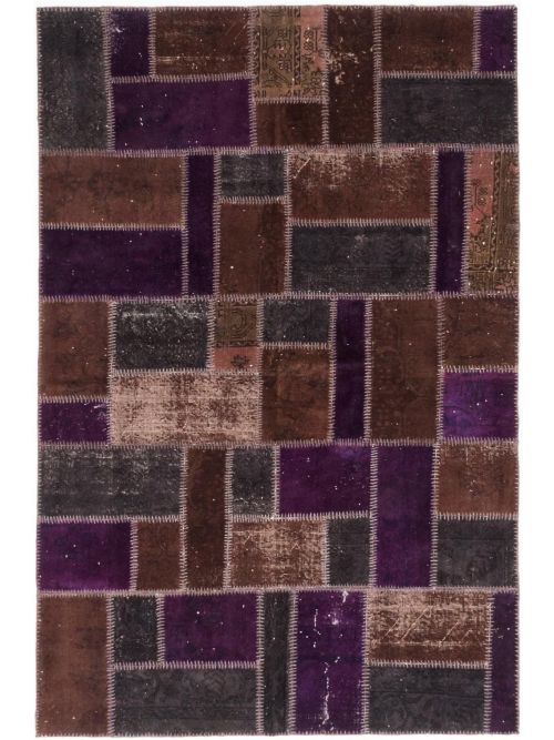 Tapis vif et coloré patchwork 5'7" x 8'6" en laine