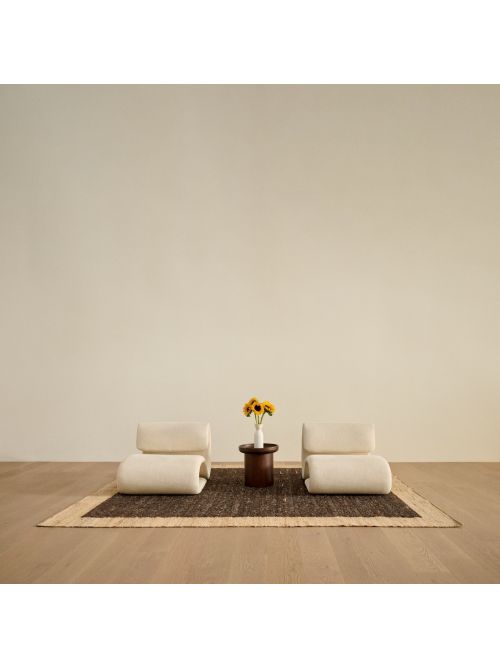 Indian Zahara 5'0" x 8'0" Hand Woven Jute & Wool Kilim 