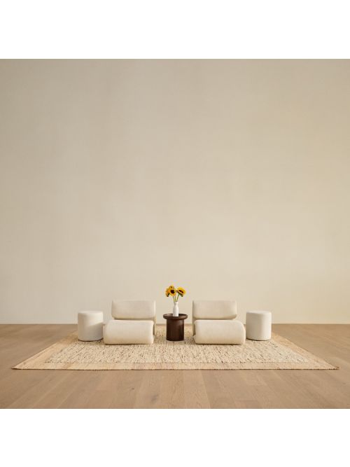 Indian Zahara 5'0" x 8'0" Hand Woven Jute & Wool Kilim 
