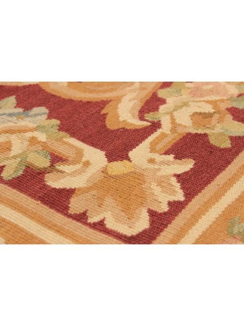 Chinese French Tapestry 4'10" x 8'1" Hand-knotted Wool Tapestry Kilim 