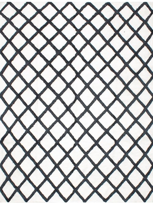 Indian Cambridge 8'0" x 10'0" Flat-Weave Silk Kilim 