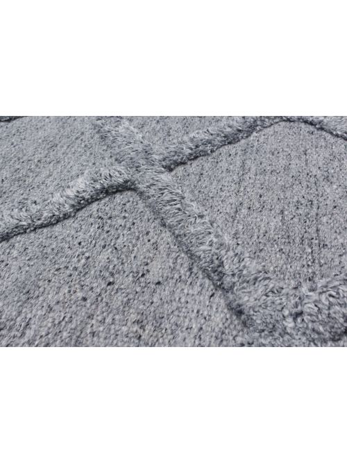 Indian Cambridge 6'0" x 9'2" Flat-Weave Silk, Wool Kilim 