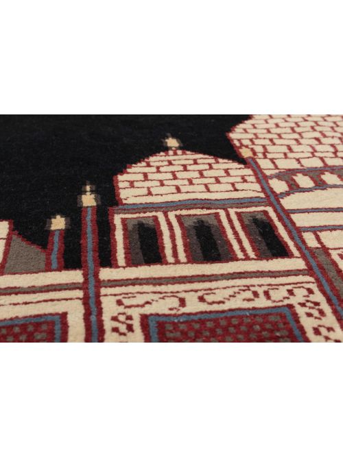 Indian Kashmir 3'0" x 5'0" Hand-knotted Silk Rug 