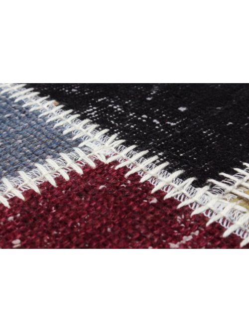 Turkish Color Transition Patchwork I 3'11" x 7'1" Hand-knotted Wool Rug 