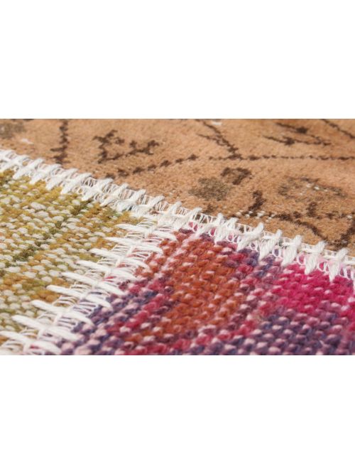 Tapis vif et coloré patchwork 5'4" x 8'0" en laine