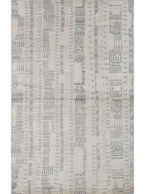 Indian Sari Silk 4'9" x 7'7" Hand-knotted Silk Rug 