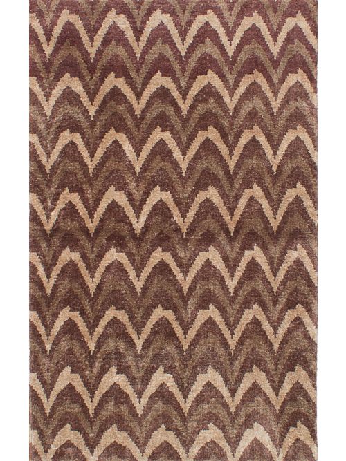 Indian Sari Silk 4'9" x 7'10" Hand-knotted Silk Rug 