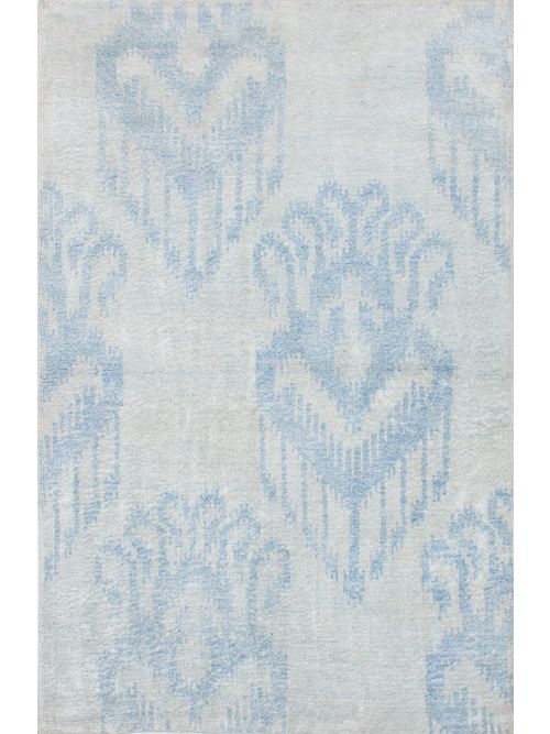 Indian Sari Silk 4'11" x 7'8" Hand-knotted Silk Rug 