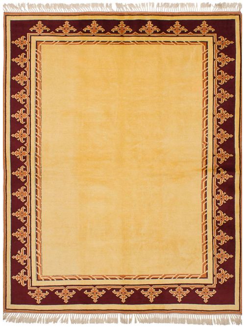 Turkish Caucasus Kula 5'9" x 7'6" Hand-knotted Wool Light Gold Rug