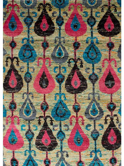 Indian Sari Silk 5'2" x 7'4" Hand-knotted Silk Rug 