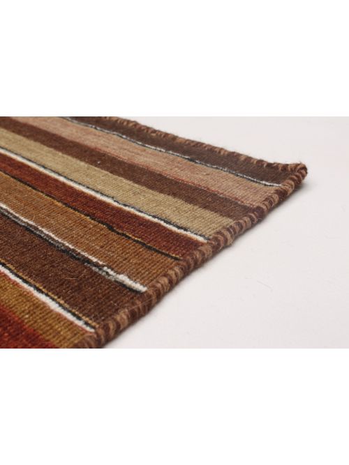 Indian Manhattan 5'0" x 7'10" Flat-Weave Wool Kilim 
