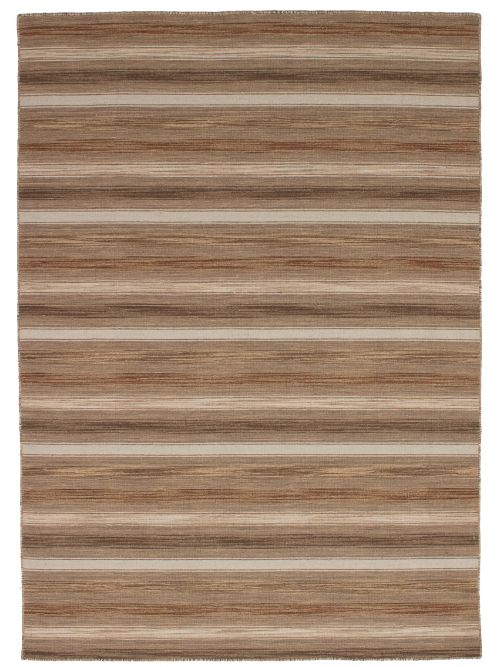 Indian Manhattan 5'3" x 7'6" Flat-Weave Wool Kilim 