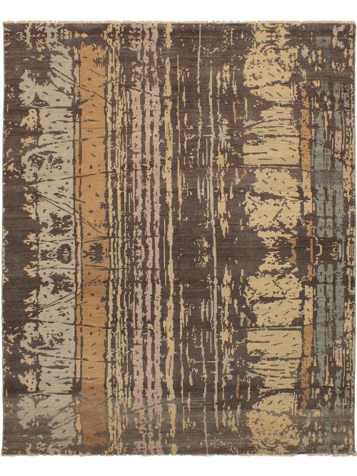 Indian Sierra 8'0" x 9'9" Hand-knotted Wool Rug 