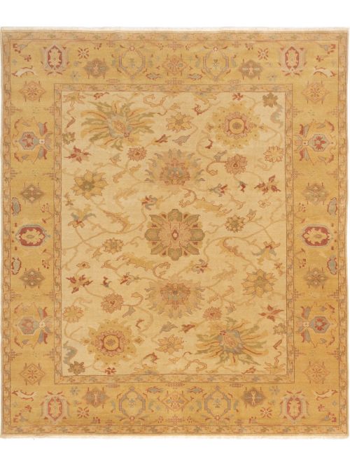 Turkish Authentic Ushak 8'4" x 9'9" Hand-knotted Wool Rug 