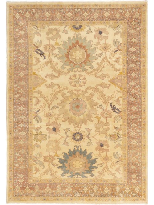 Turkish Authentic Ushak 6'1" x 8'8" Hand-knotted Wool Rug 