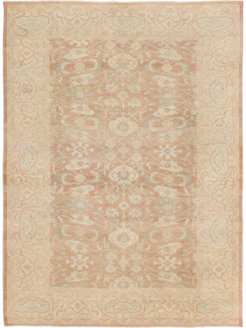 Turkish Authentic Ushak 6'7" x 8'10" Hand-knotted Wool Rug 