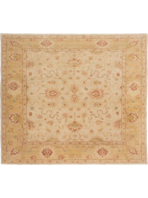 Turkish Authentic Oushak 7'10" x 8'7" Hand-knotted Wool Rug 