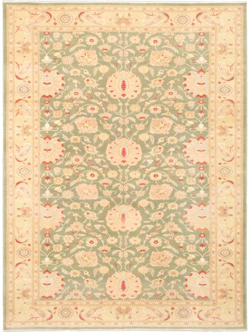 Turkish Authentic Ushak 10'1" x 13'10" Hand-knotted Wool Rug 