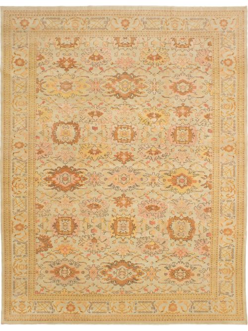 Turkish Authentic Ushak 10'6" x 13'7" Hand-knotted Wool Rug 