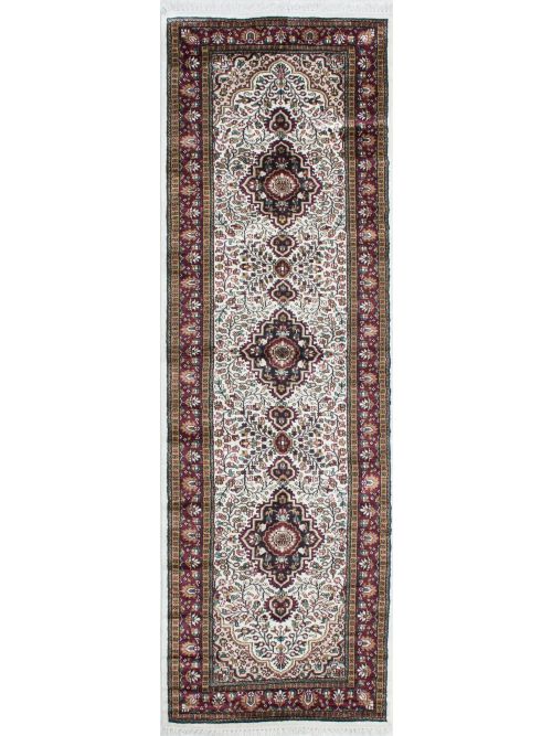 Indian Kashmir 2'8" x 8'6" Hand-knotted Silk Rug 