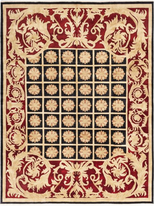 Nepal Aurora 9'0" x 11'10" Hand-knotted Wool Rug 