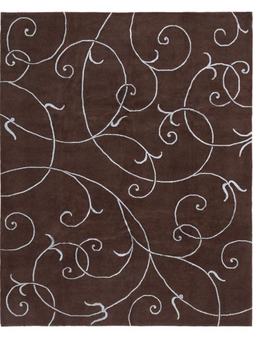 Nepal Aurora 8'0" x 10'0" Hand-knotted Wool Rug 