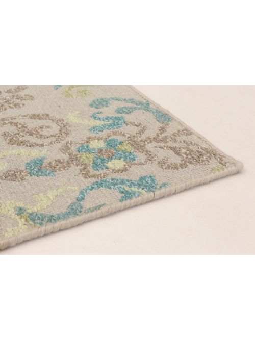Indian Tamar I 7'9" x 9'9" Flat-Weave Wool Tapestry Kilim 