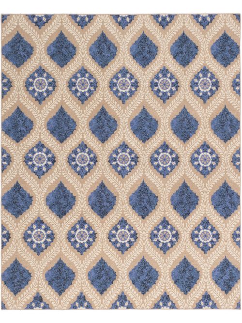 Indian Tamar II 7'9" x 9'9" Flat-Weave Wool Tapestry Kilim 