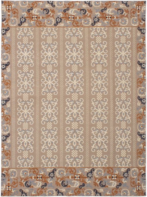Indian Tamar I 8'6" x 11'6" Flat-Weave Wool Tapestry Kilim 