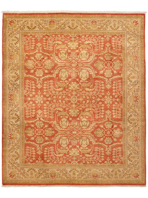 Indian Chobi Twisted 8'2" x 9'10" Hand-knotted Wool Rug 