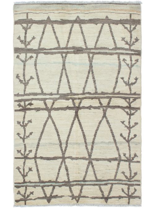 Indian Tangier 4'10" x 7'10" Hand-knotted Wool Rug 