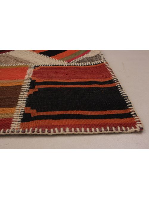 Turkish Anatolia Patch 6'8" x 9'6" Flat-Weave Wool Kilim 