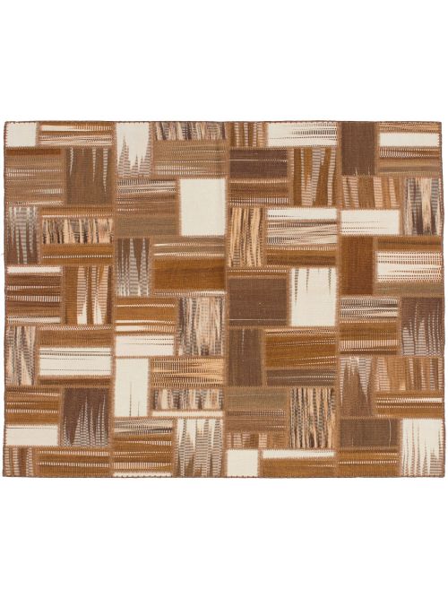 Turkish Anatolia Patch 5'9" x 7'9" Flat-Weave Wool Kilim 