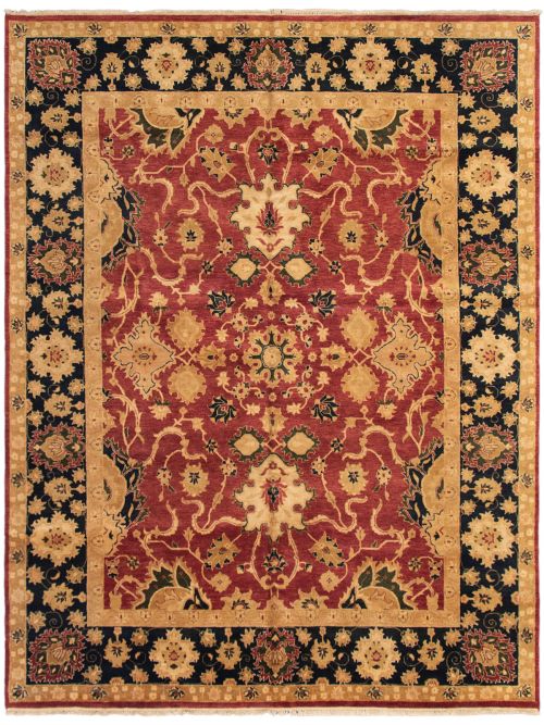 Indian Chobi Twisted 9'8" x 13'0" Hand-knotted Wool Rug 