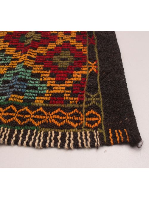 Turkish Yoruk 6'7" x 9'1" Flat-Weave Wool Tapestry Kilim 
