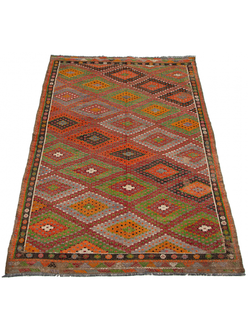 Turkish Yoruk 6'0" x 10'9" Flat-Weave Wool Tapestry Kilim 