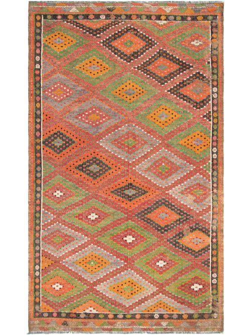Turkish Yoruk 6'0" x 10'9" Flat-Weave Wool Tapestry Kilim 