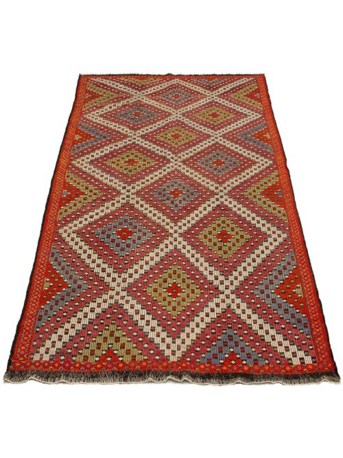 Turkish Yoruk 6'6" x 12'0" Flat-Weave Wool Tapestry Kilim 