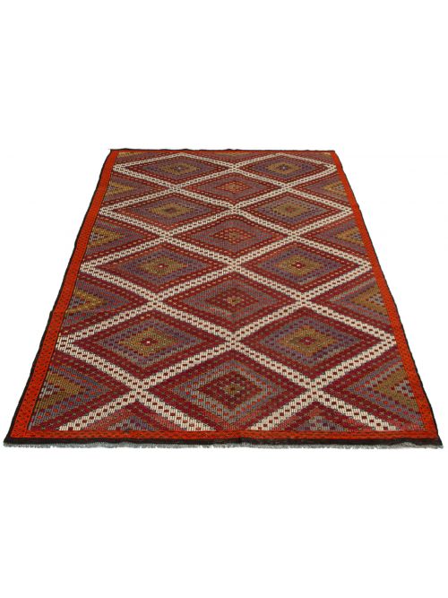 Turkish Yoruk 6'6" x 12'9" Flat-Weave Wool Tapestry Kilim 