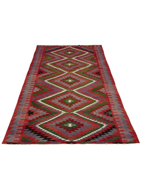 Turkish Yoruk 5'11" x 11'8" Flat-Weave Wool Kilim 
