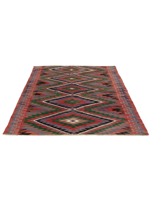 Turkish Yoruk 5'6" x 10'9" Flat-Weave Wool Kilim 