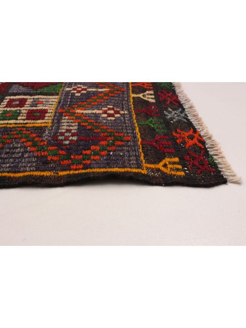 Turkish Yoruk 6'4" x 10'8" Flat-Weave Wool Tapestry Kilim 