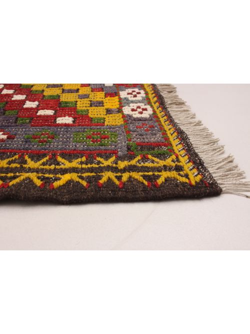 Turkish Yoruk 6'3" x 10'7" Flat-Weave Wool Tapestry Kilim 