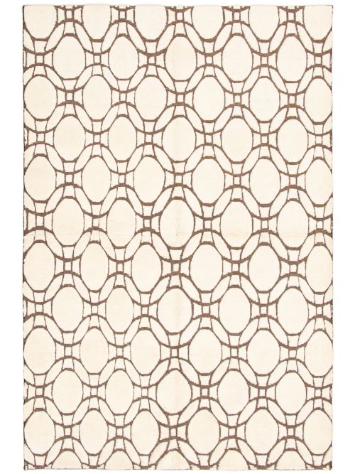 Indian Arlequin 6'0" x 9'0" Hand-knotted Wool Rug 