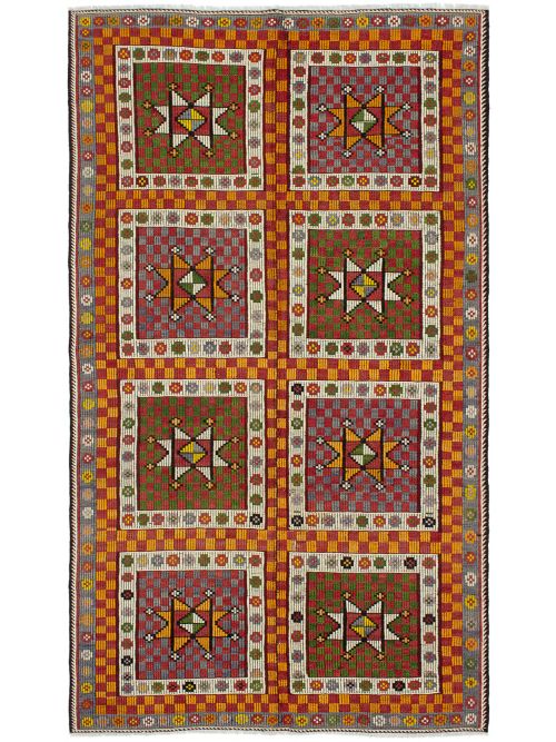 Turkish Yoruk 5'10" x 10'6" Flat-Weave Wool Tapestry Kilim 