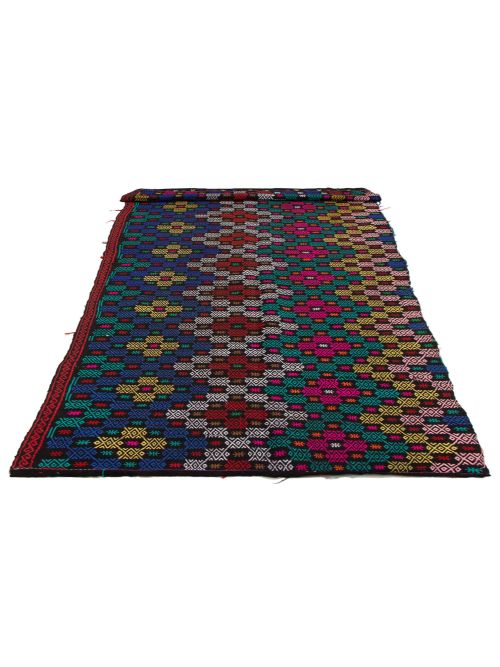 Turkish Yoruk 4'7" x 22'8" Flat-Weave Wool Tapestry Kilim 