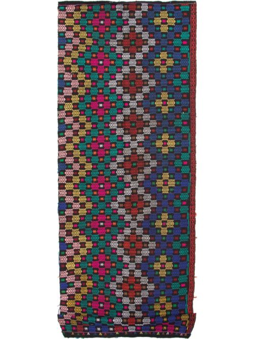 Turkish Yoruk 4'7" x 22'8" Flat-Weave Wool Tapestry Kilim 
